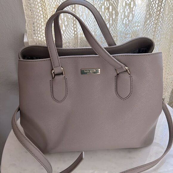 Kate Spade taupe gray classic shoulder and cross body bag - Picture 1 of 11